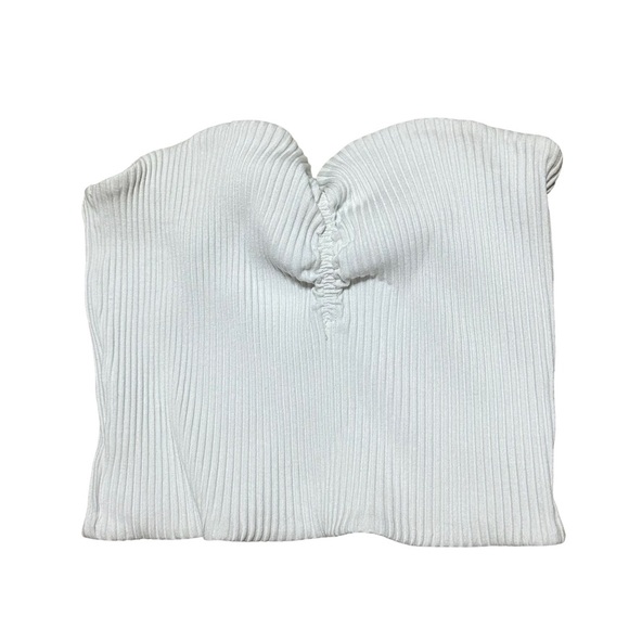 Aritzia Wilfred White Ribbed Tube Top Small - Picture 1 of 3